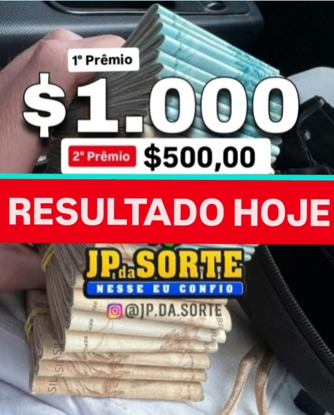 1° $1.000,00 2° $500,00 NO PIX 4° edição 